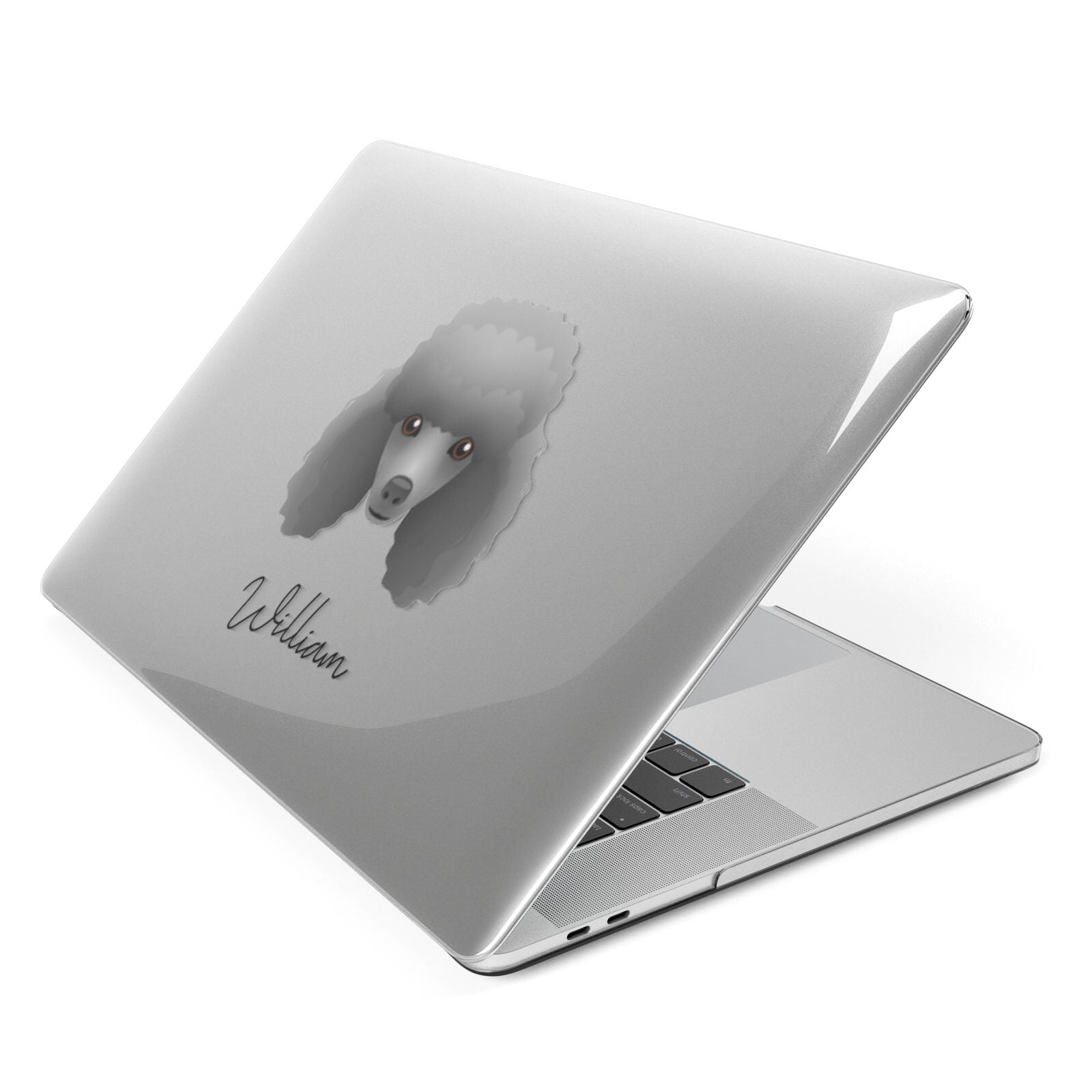 Toy Poodle Personalised Apple MacBook Case Side View