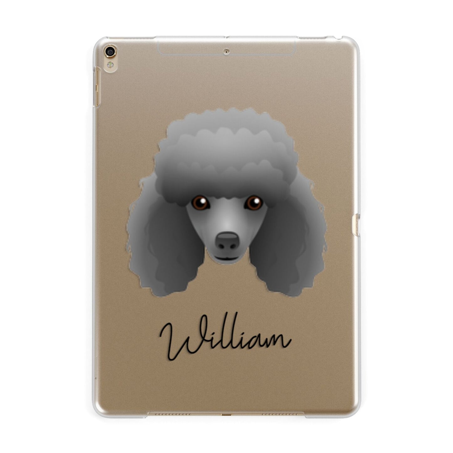 Toy Poodle Personalised Apple iPad Gold Case