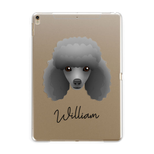 Toy Poodle Personalised Apple iPad Gold Case