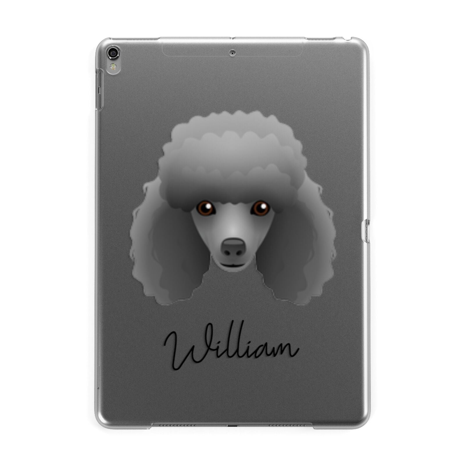 Toy Poodle Personalised Apple iPad Grey Case