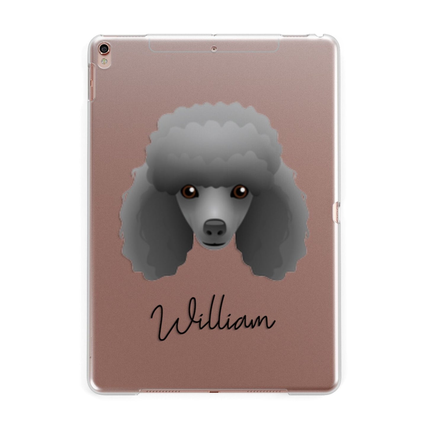 Toy Poodle Personalised Apple iPad Rose Gold Case