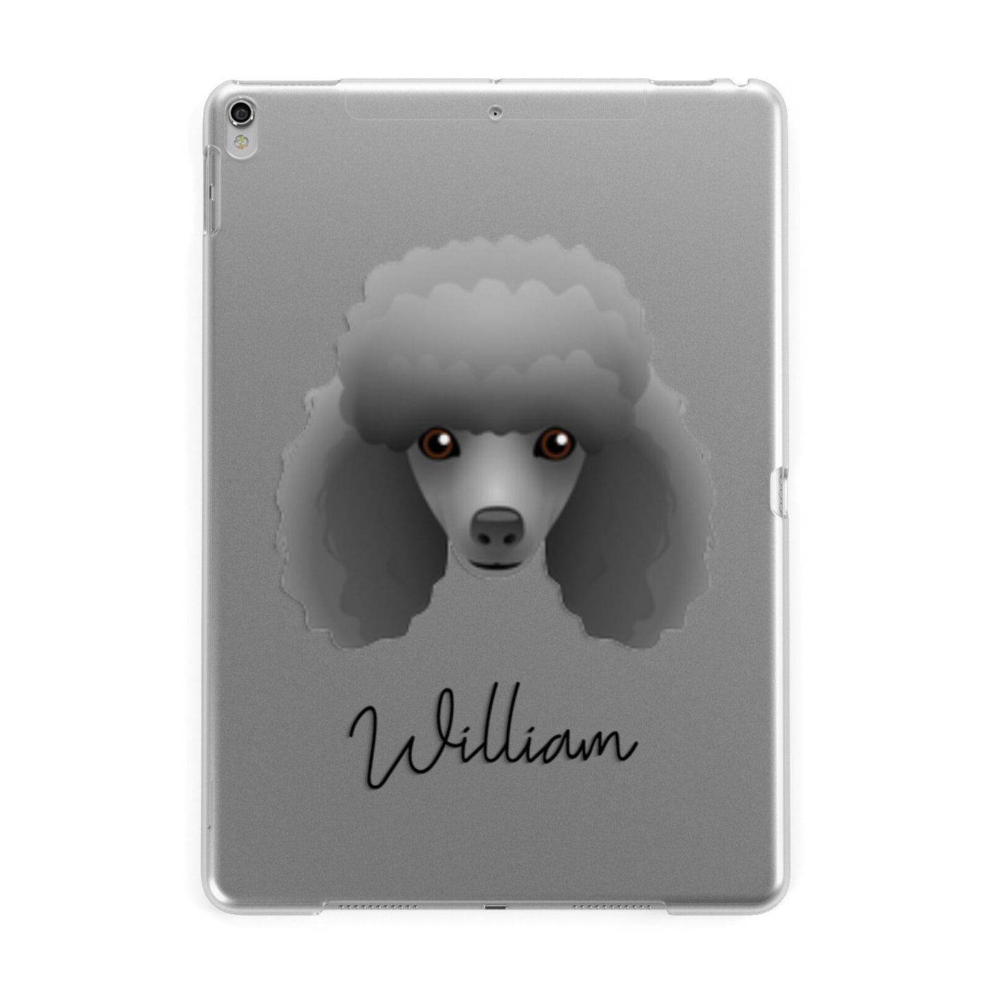 Toy Poodle Personalised Apple iPad Silver Case