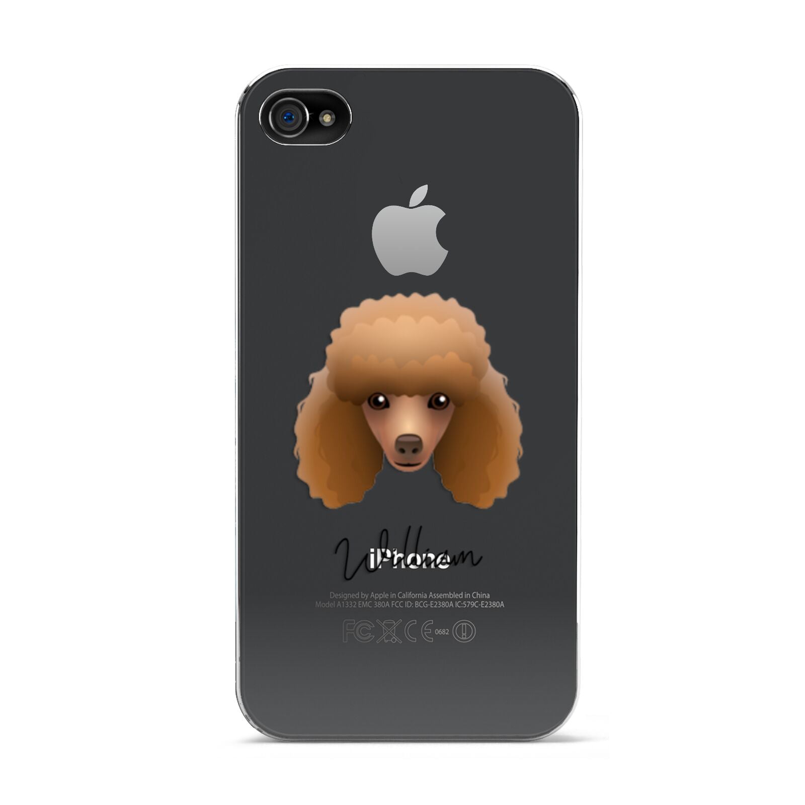 Toy Poodle Personalised Apple iPhone 4s Case