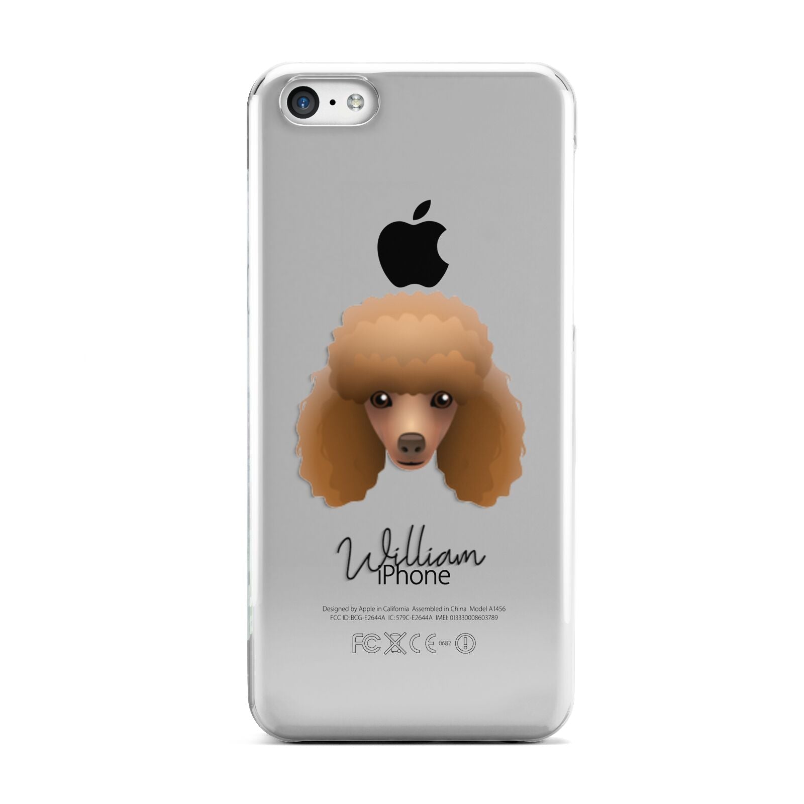 Toy Poodle Personalised Apple iPhone 5c Case
