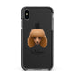 Toy Poodle Personalised Apple iPhone Xs Max Impact Case Black Edge on Black Phone
