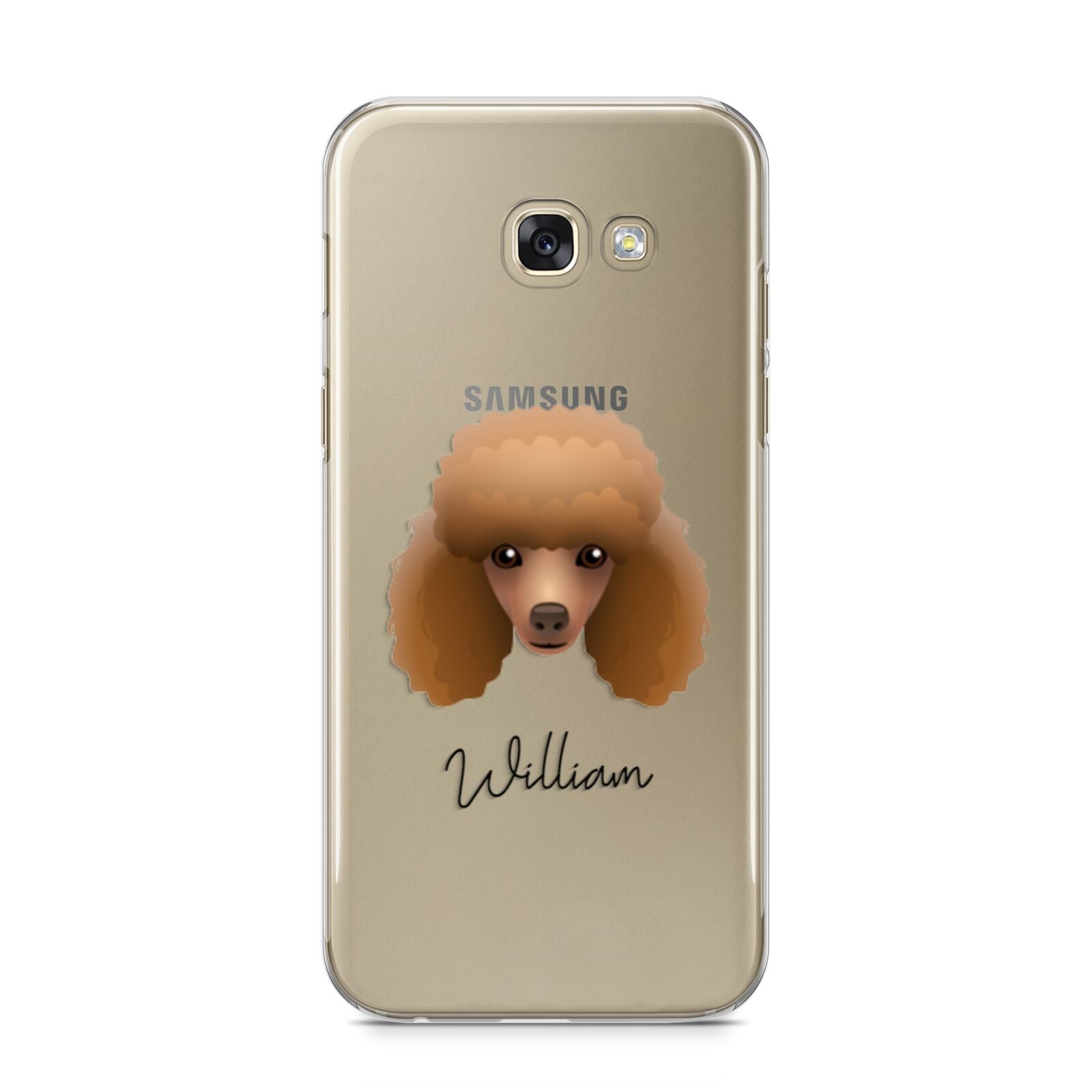 Toy Poodle Personalised Samsung Galaxy A5 2017 Case on gold phone