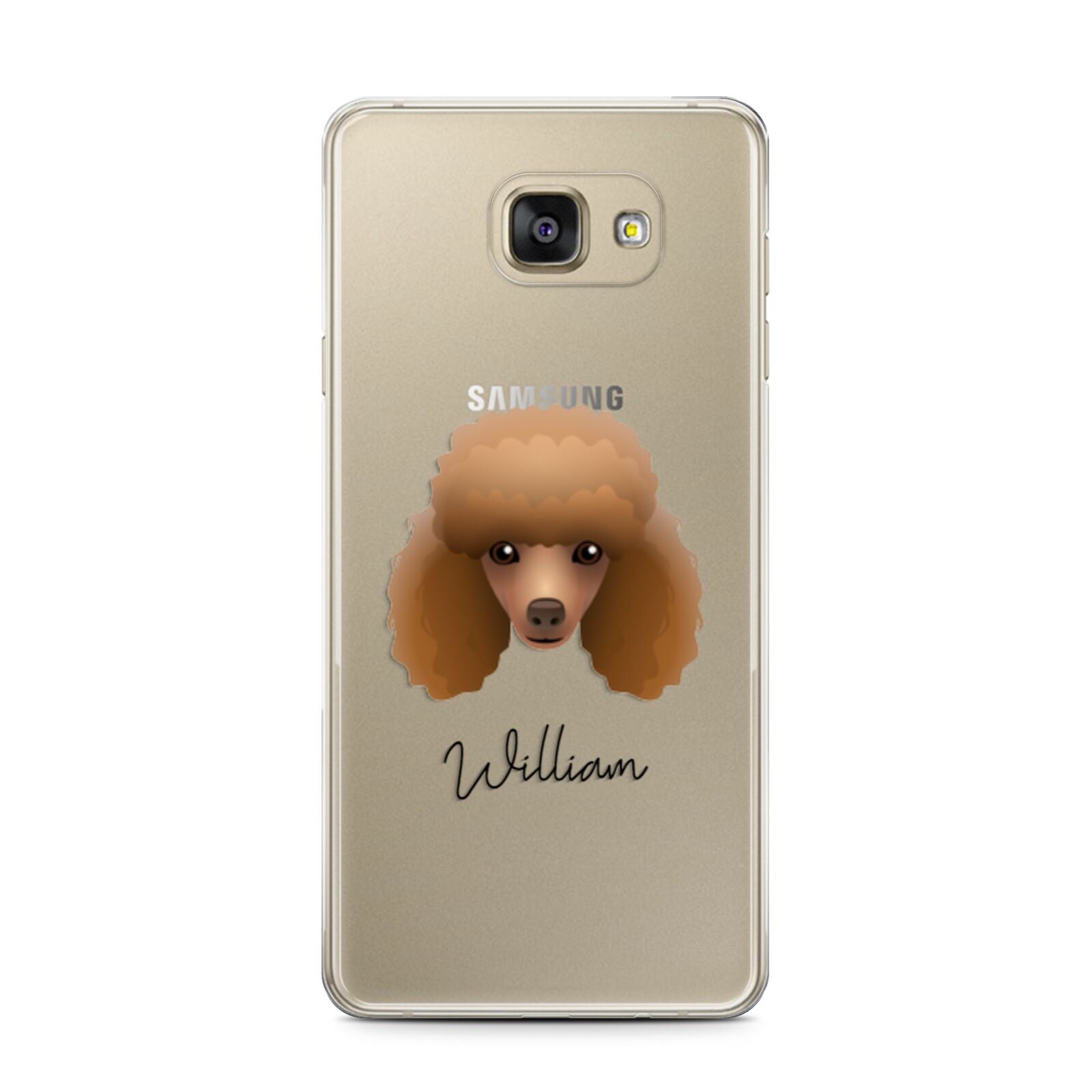 Toy Poodle Personalised Samsung Galaxy A7 2016 Case on gold phone