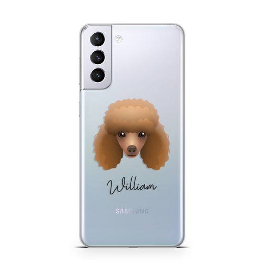 Toy Poodle Personalised Samsung S21 Plus Phone Case
