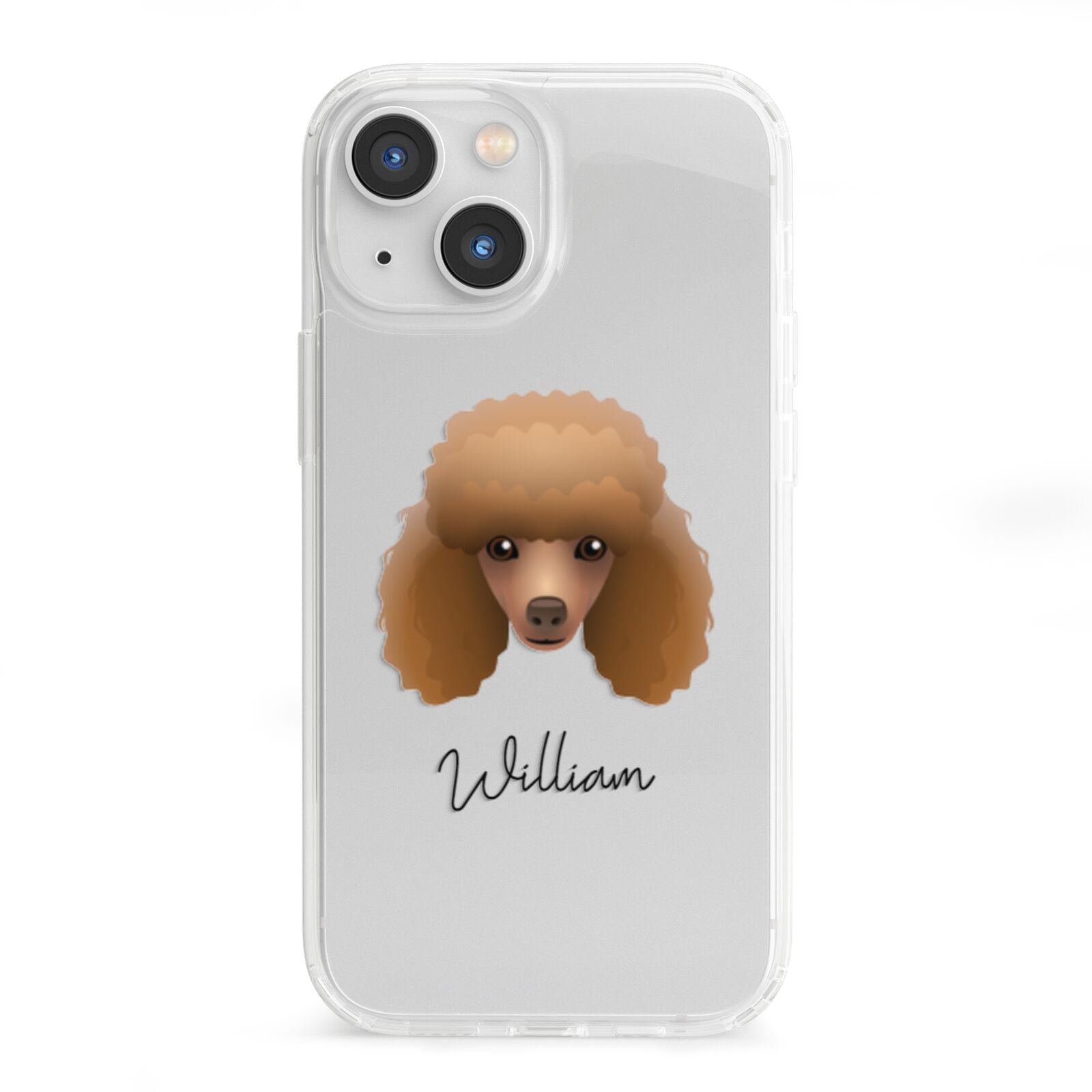 Toy Poodle Personalised iPhone 13 Mini Clear Bumper Case