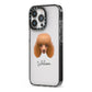 Toy Poodle Personalised iPhone 13 Pro Black Impact Case Side Angle on Silver phone
