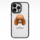 Toy Poodle Personalised iPhone 13 Pro Black Impact Case on Silver phone