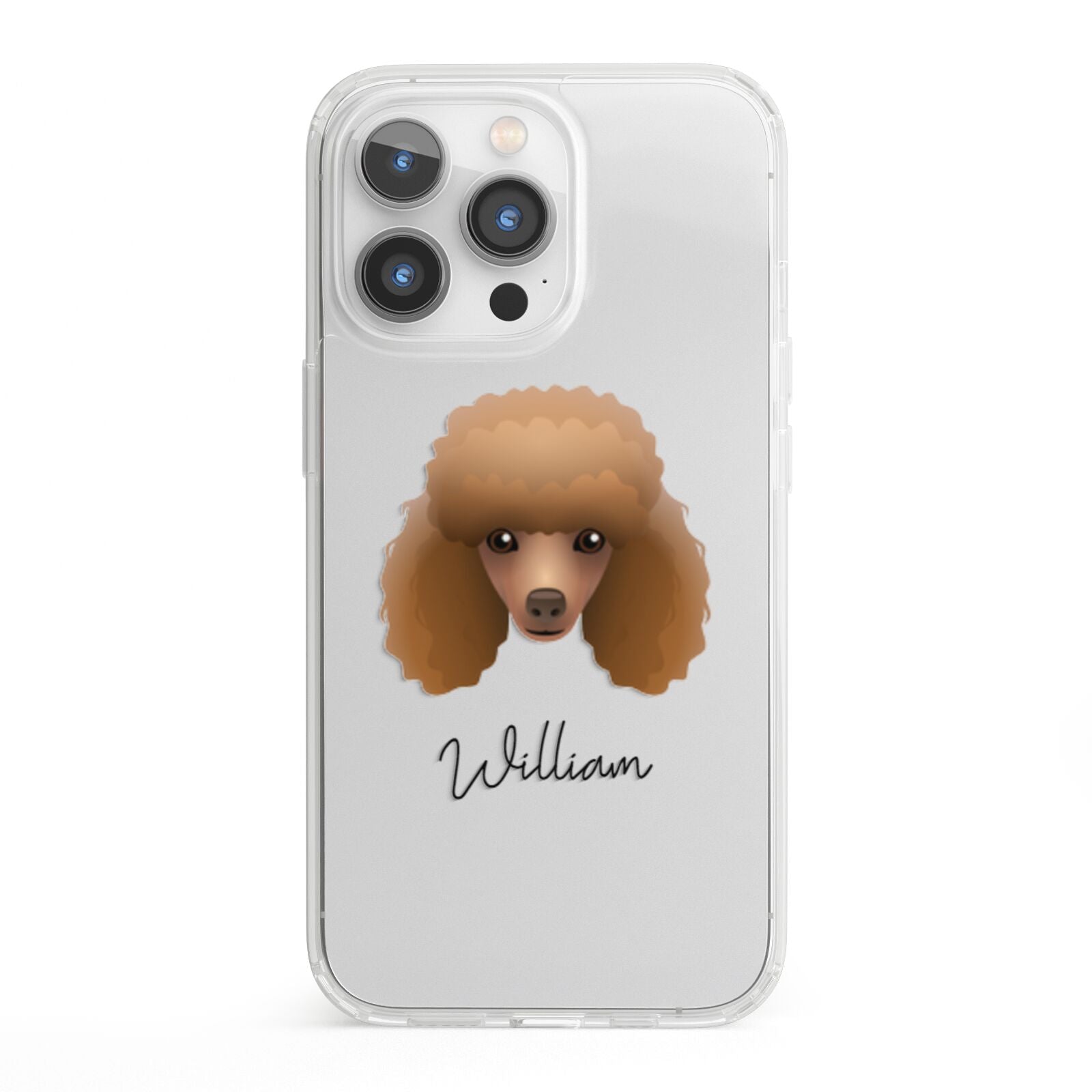Toy Poodle Personalised iPhone 13 Pro Clear Bumper Case