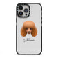 Toy Poodle Personalised iPhone 13 Pro Max Black Impact Case on Silver phone