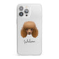 Toy Poodle Personalised iPhone 13 Pro Max Clear Bumper Case