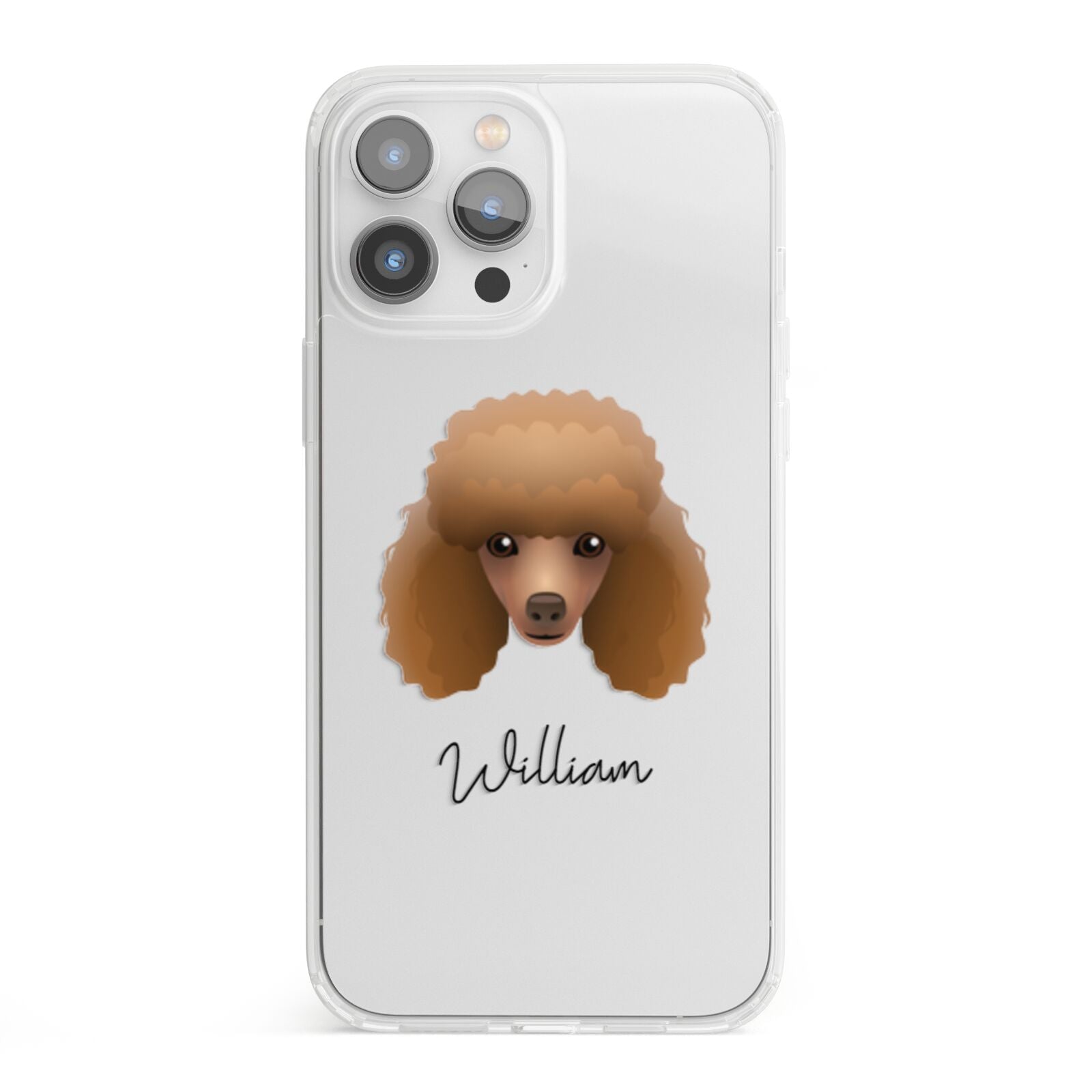 Toy Poodle Personalised iPhone 13 Pro Max Clear Bumper Case