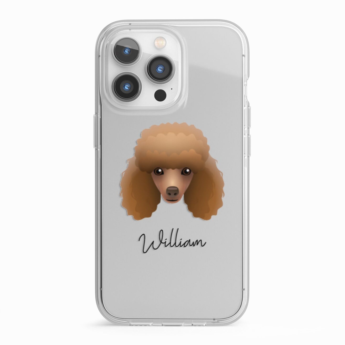 Toy Poodle Personalised iPhone 13 Pro TPU Impact Case with White Edges