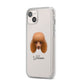 Toy Poodle Personalised iPhone 14 Plus Clear Tough Case Starlight Angled Image