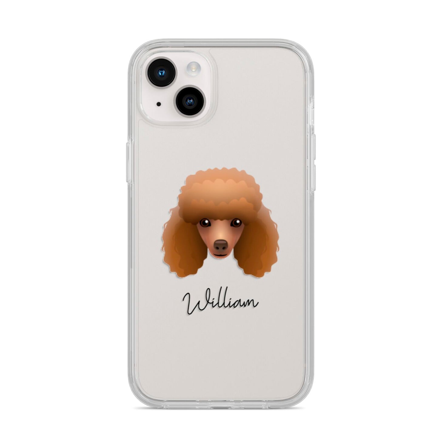 Toy Poodle Personalised iPhone 14 Plus Clear Tough Case Starlight