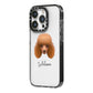 Toy Poodle Personalised iPhone 14 Pro Black Impact Case Side Angle on Silver phone