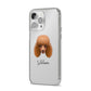 Toy Poodle Personalised iPhone 14 Pro Max Clear Tough Case Silver Angled Image