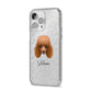 Toy Poodle Personalised iPhone 14 Pro Max Glitter Tough Case Silver Angled Image