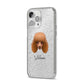 Toy Poodle Personalised iPhone 14 Pro Max Glitter Tough Case Silver Angled Image
