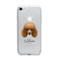 Toy Poodle Personalised iPhone 7 Bumper Case on Silver iPhone
