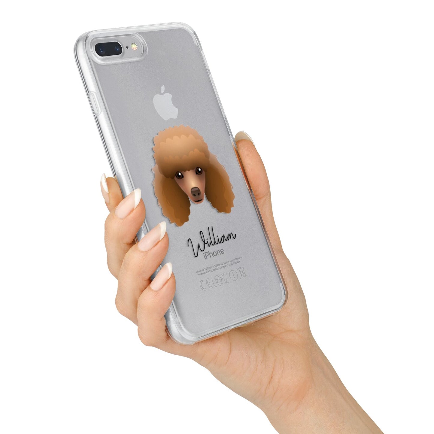 Toy Poodle Personalised iPhone 7 Plus Bumper Case on Silver iPhone Alternative Image
