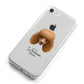 Toy Poodle Personalised iPhone 8 Bumper Case on Silver iPhone Alternative Image