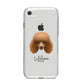 Toy Poodle Personalised iPhone 8 Bumper Case on Silver iPhone