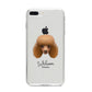 Toy Poodle Personalised iPhone 8 Plus Bumper Case on Silver iPhone