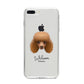 Toy Poodle Personalised iPhone 8 Plus Bumper Case on Silver iPhone