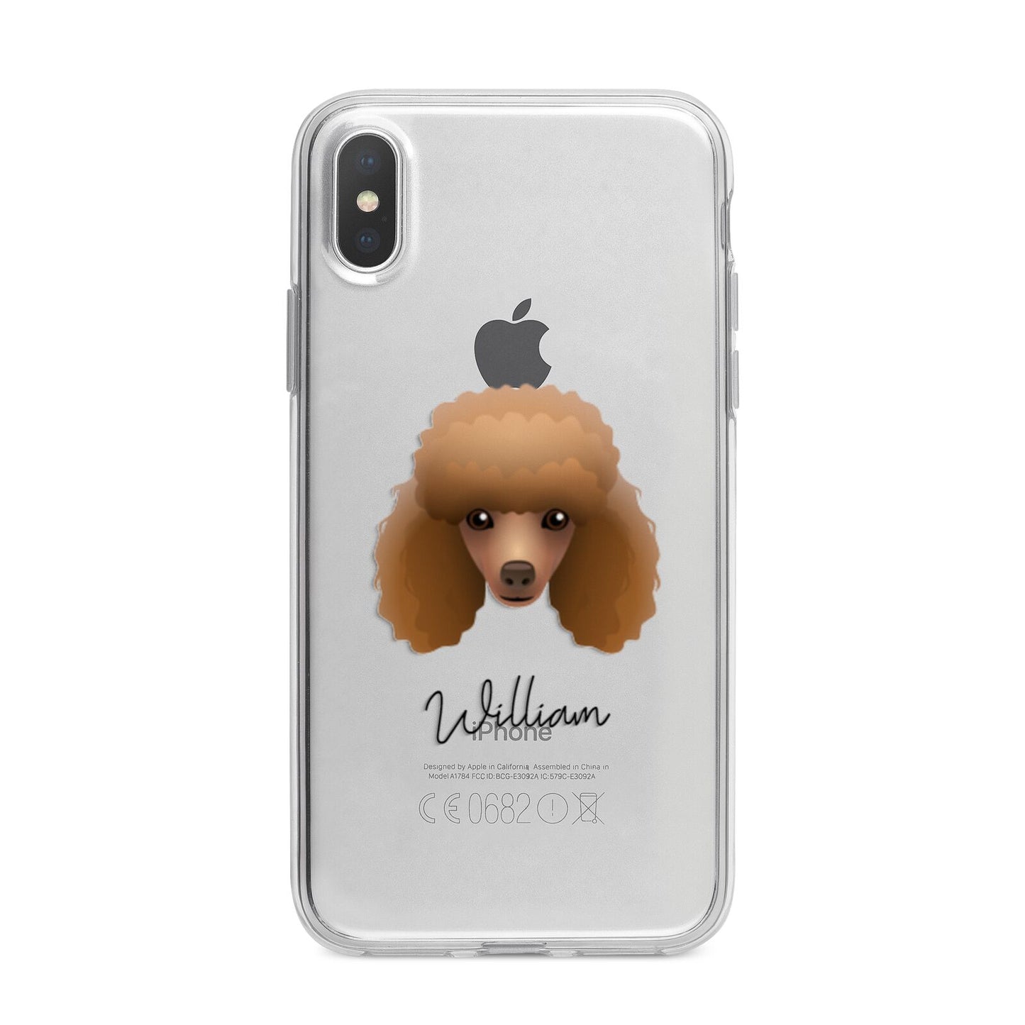 Toy Poodle Personalised iPhone X Bumper Case on Silver iPhone Alternative Image 1
