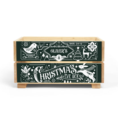 Traditional Personalised Christmas Eve Crate Box