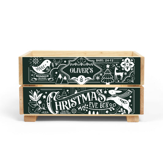 Traditional Personalised Christmas Eve Crate Box