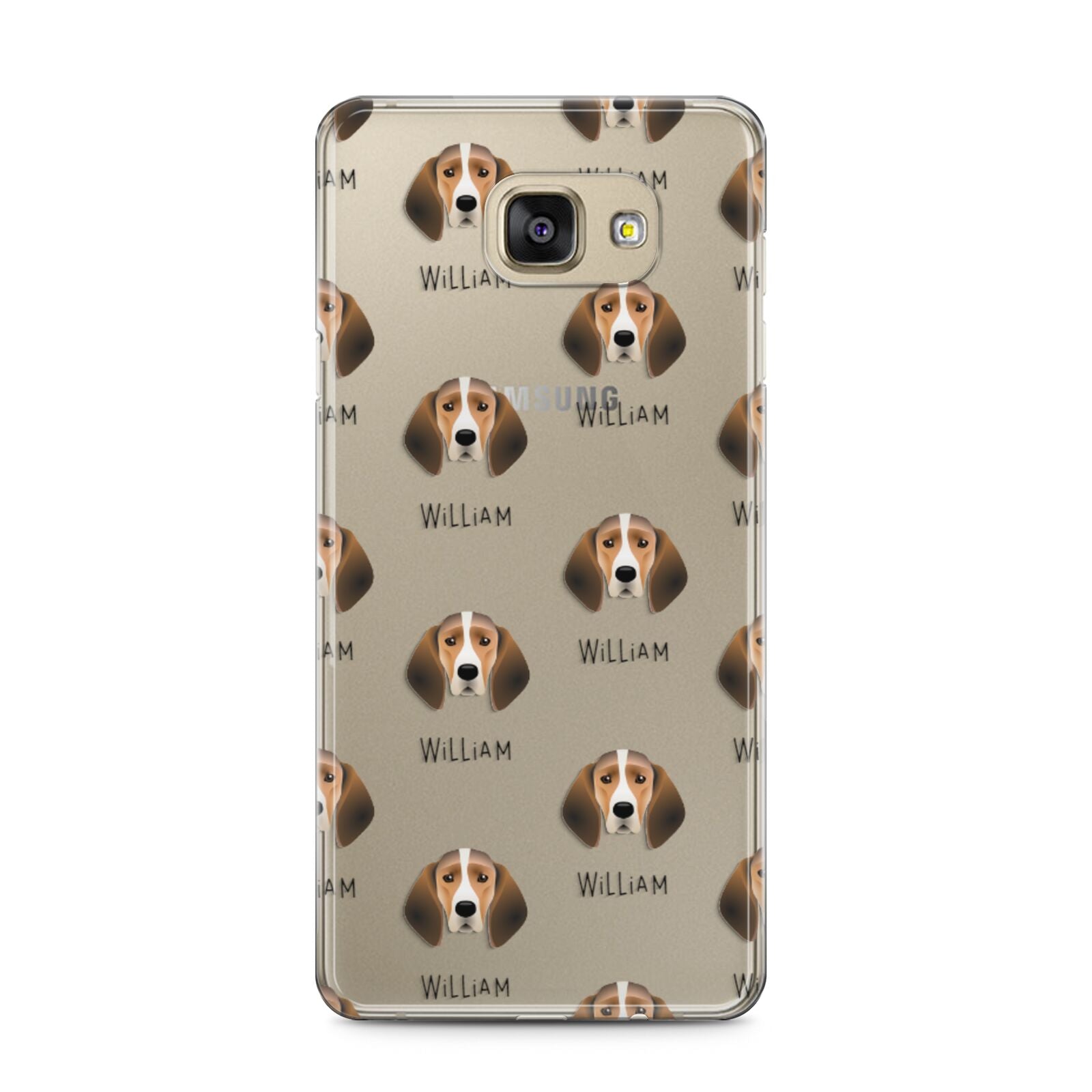 Trailhound Icon with Name Samsung Galaxy A5 2016 Case on gold phone