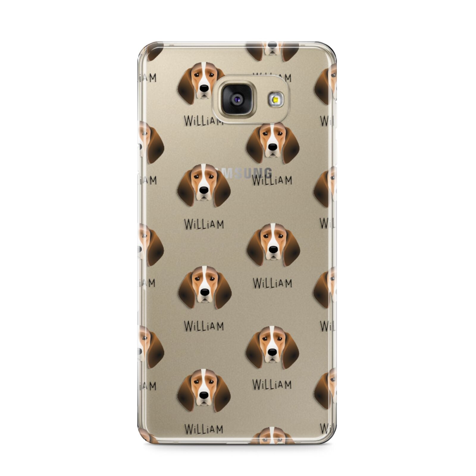 Trailhound Icon with Name Samsung Galaxy A9 2016 Case on gold phone