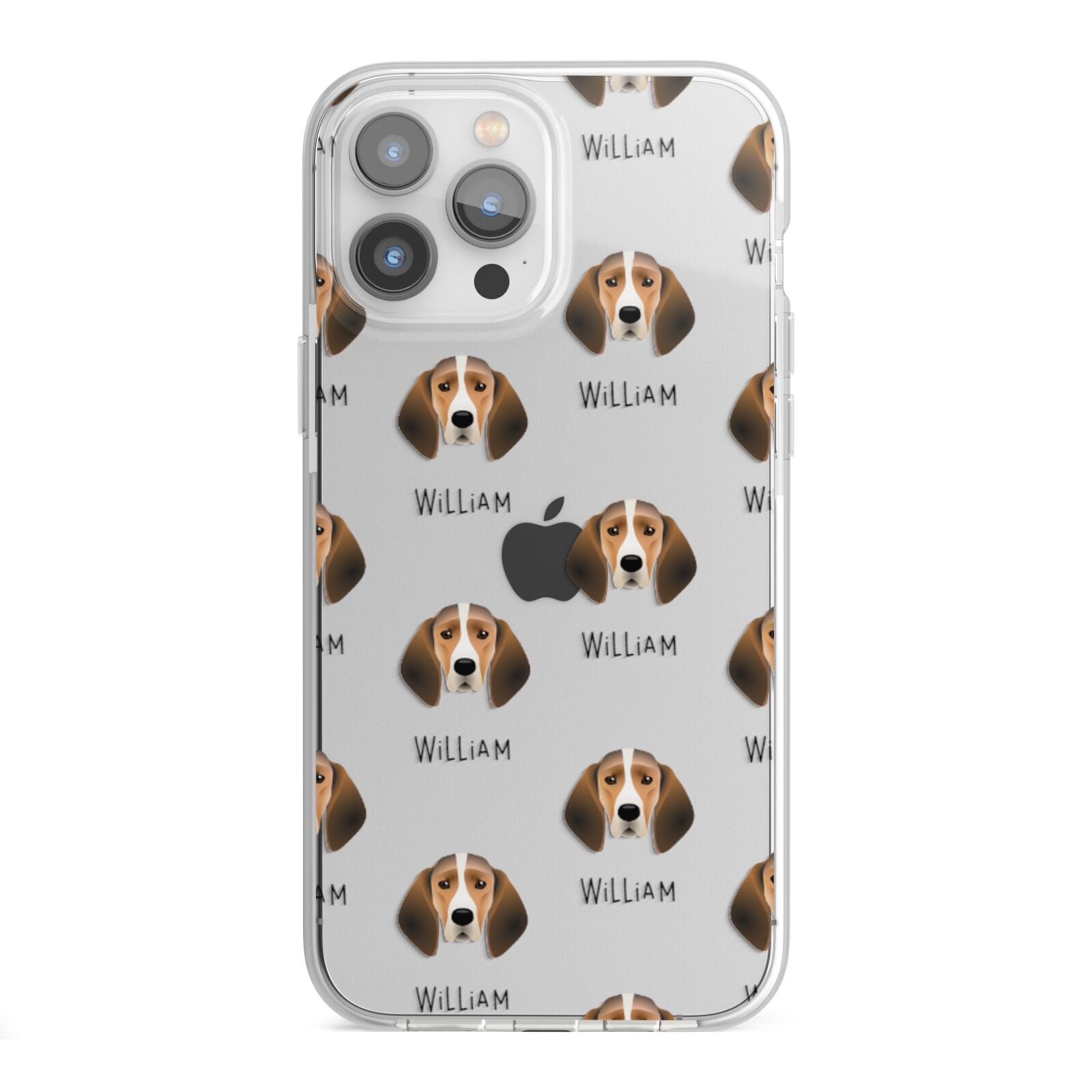 Trailhound Icon with Name iPhone 13 Pro Max TPU Impact Case with White Edges