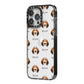 Trailhound Icon with Name iPhone 14 Pro Max Black Impact Case Side Angle on Silver phone