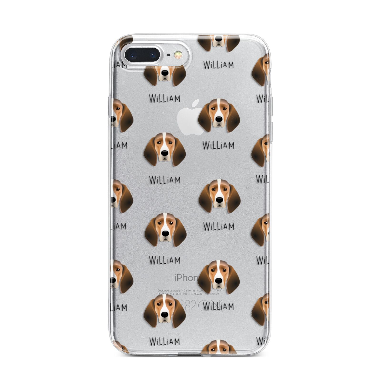 Trailhound Icon with Name iPhone 7 Plus Bumper Case on Silver iPhone