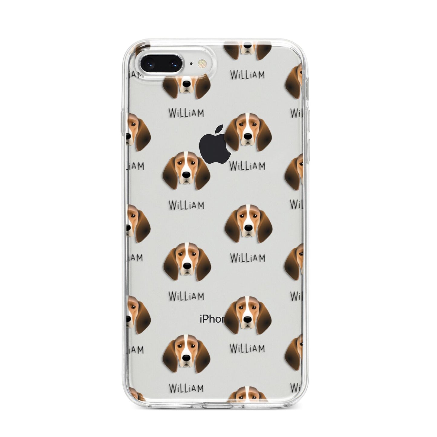 Trailhound Icon with Name iPhone 8 Plus Bumper Case on Silver iPhone