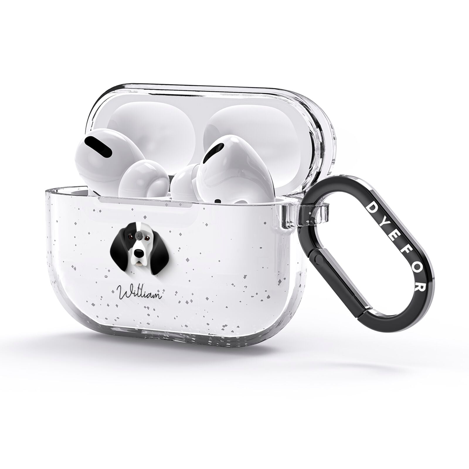 Trailhound Personalised AirPods Glitter Case 3rd Gen Side Image