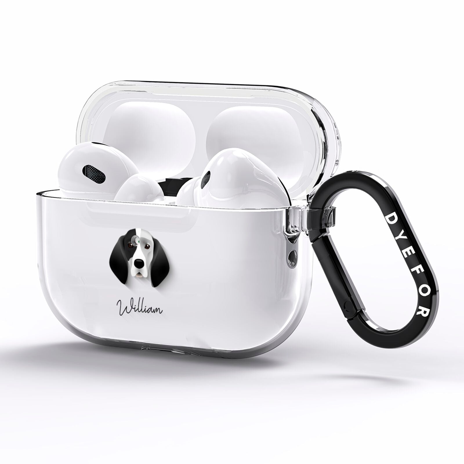 Trailhound Personalised AirPods Pro Clear Case Side Image