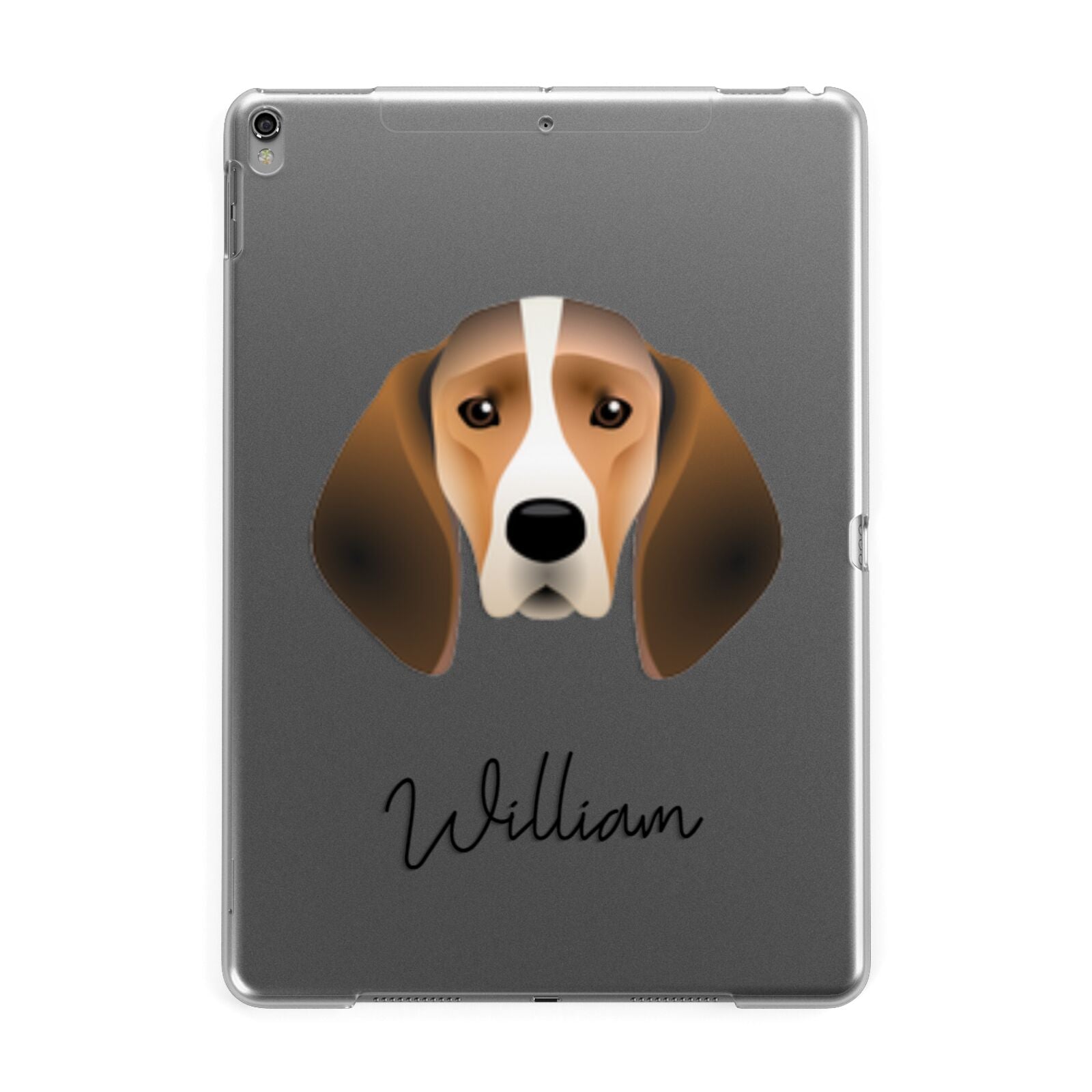 Trailhound Personalised Apple iPad Grey Case