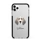 Trailhound Personalised Apple iPhone 11 Pro Max in Silver with Black Impact Case