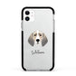Trailhound Personalised Apple iPhone 11 in White with Black Impact Case