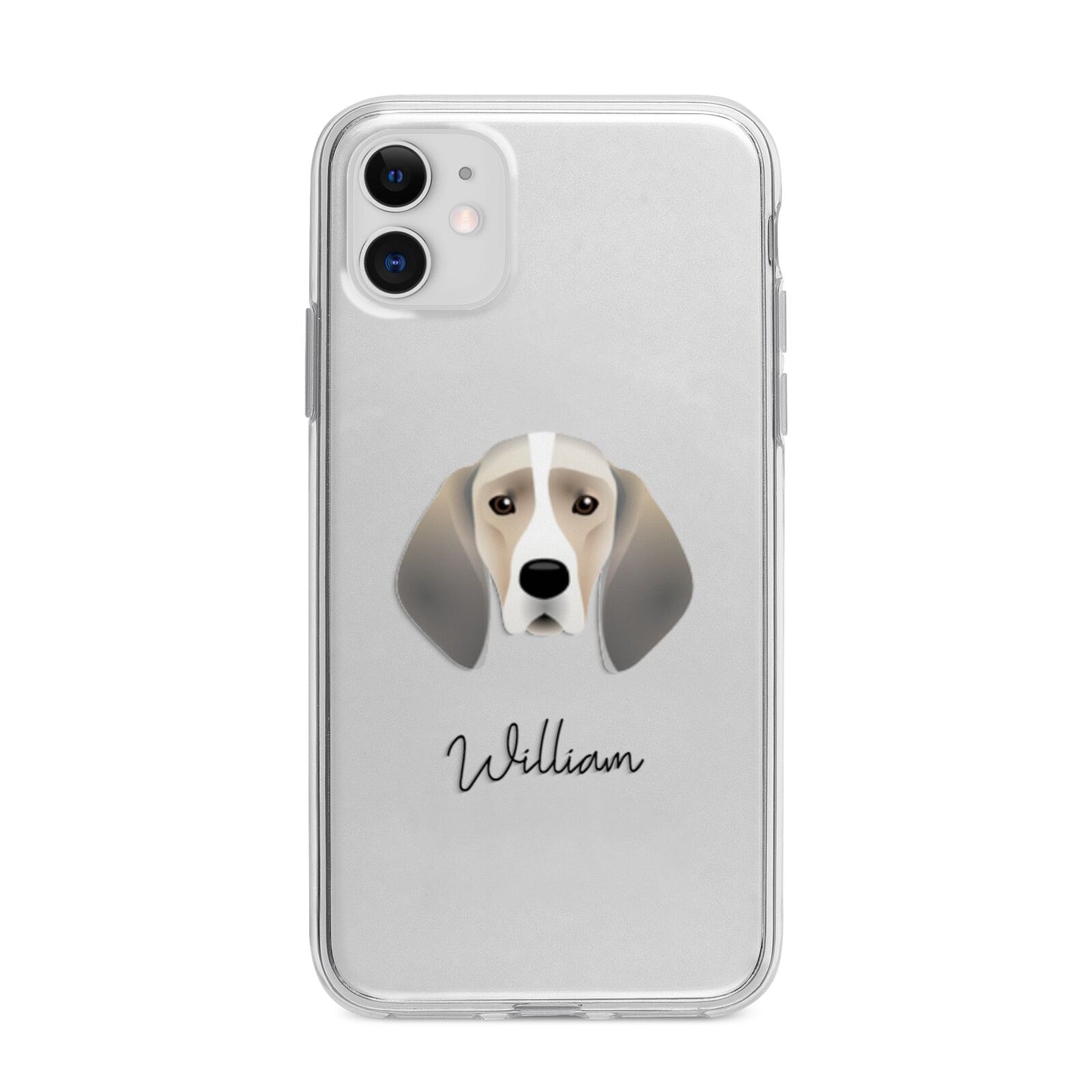 Trailhound Personalised Apple iPhone 11 in White with Bumper Case