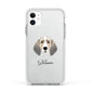 Trailhound Personalised Apple iPhone 11 in White with White Impact Case