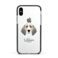Trailhound Personalised Apple iPhone Xs Impact Case Black Edge on Silver Phone