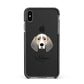 Trailhound Personalised Apple iPhone Xs Max Impact Case Black Edge on Black Phone